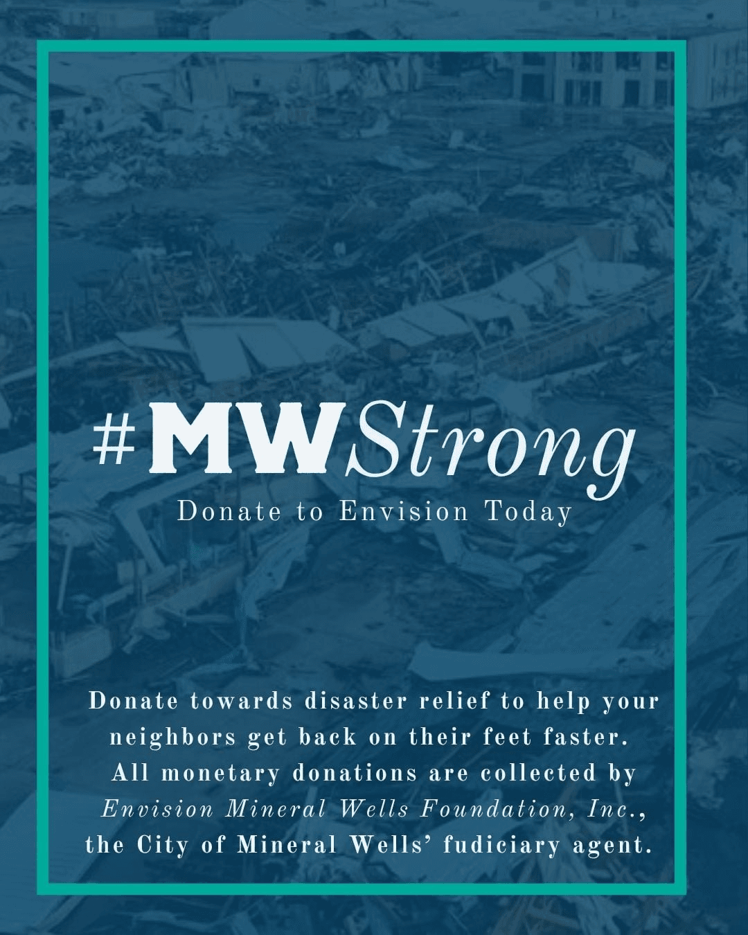 #MWStrong — Donate to Envision Today. Tornado damage in Mineral Wells, Texas.